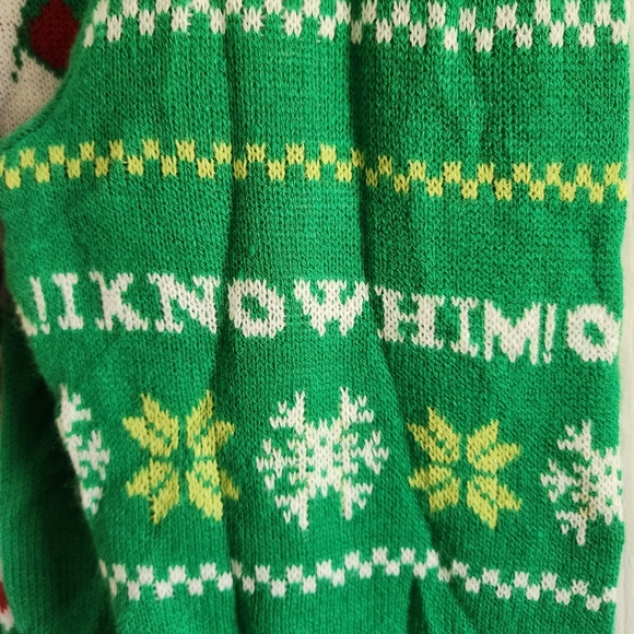 ELF "Santa! I Know Him!" Sweater - NEW Christmas ugly Sweater funny santa - Picture 15 of 16
